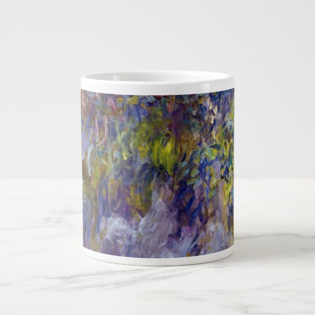 Blåregn (vänster halva) av Claude Monet Jumbo Mugg (Framsidan)