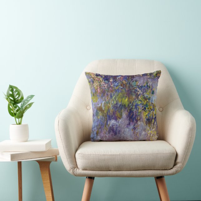 Blåregn (vänster halva) av Claude Monet Kudde (Stol)