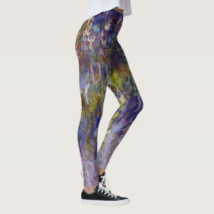 Blåregn (vänster halva) av Claude Monet Leggings