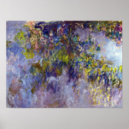 Blåregn (vänster halva) av Claude Monet Poster