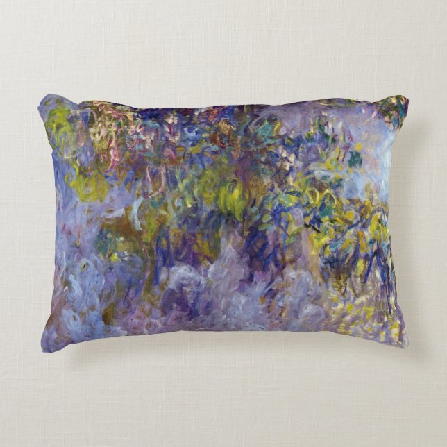 Blåregn (vänster halva) av Claude Monet Prydnadskudde (Framsidan)