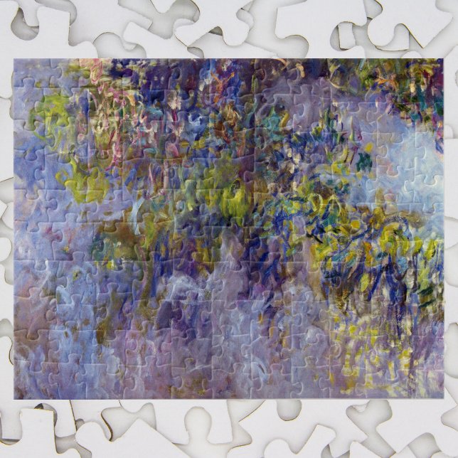 Blåregn (vänster halva) av Claude Monet Pussel (Skapare uppladdad)