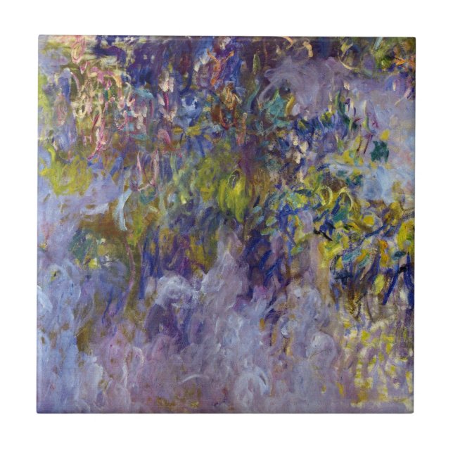 Blåregn (vänstra halvan) av Claude Monet Kakelplatta (Framsidan)