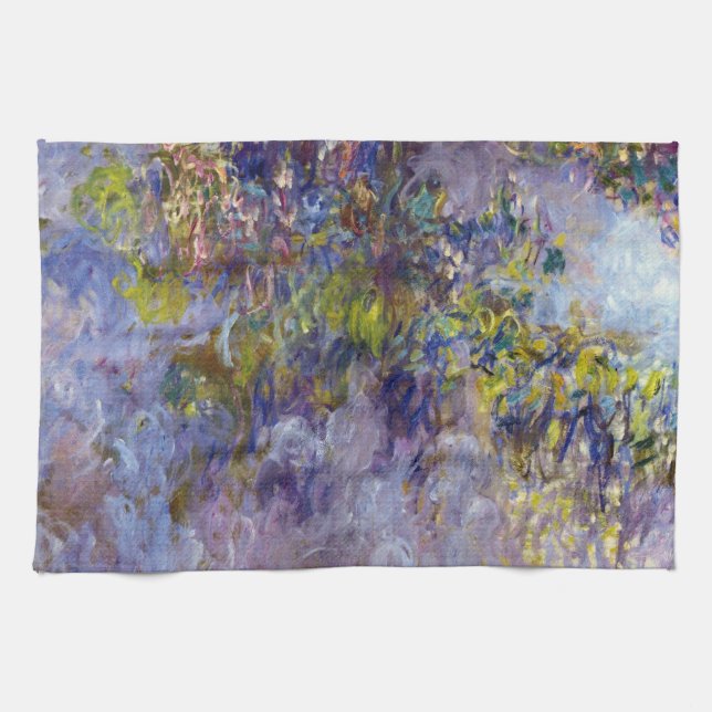 Blåregn (vänstra halvan) av Claude Monet Kökshandduk (Horisontell)