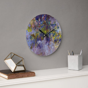 Blåregn (vänstra halvan) av Claude Monet Stor Klocka