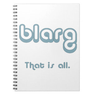 blarg. anteckningsbok med spiral