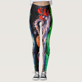 Blåringad bläckfisk leggings