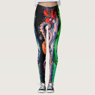 Blåringad bläckfisk leggings