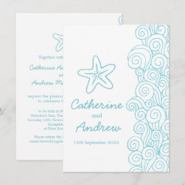 Blåringinbjudan till stjärtfenad havssnäcka inbjudningar