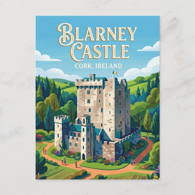 Blarney Castle Irland Vykort (Framsida)