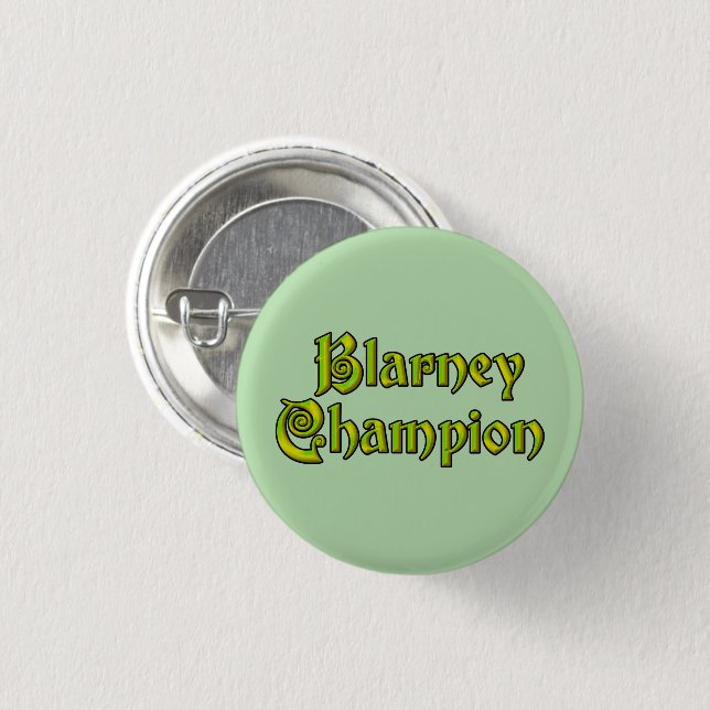 Blarney Champion grön liten knapp (Framsida & baksida)