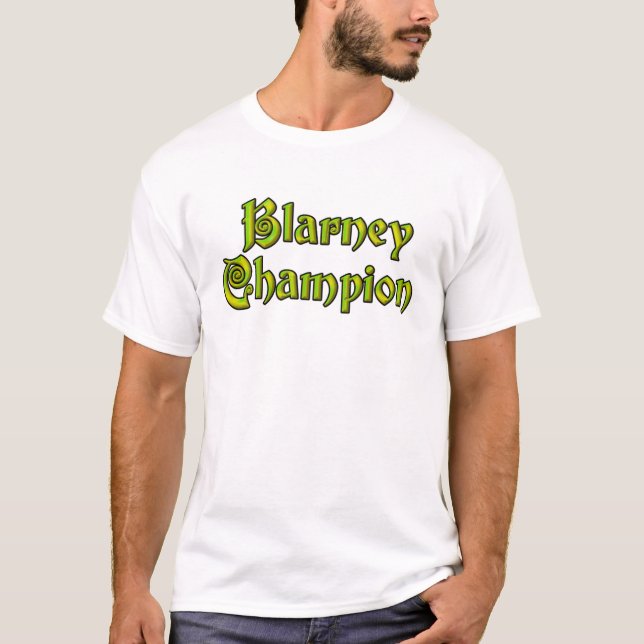 Blarney Champion manar vit T-shirt (Framsida)