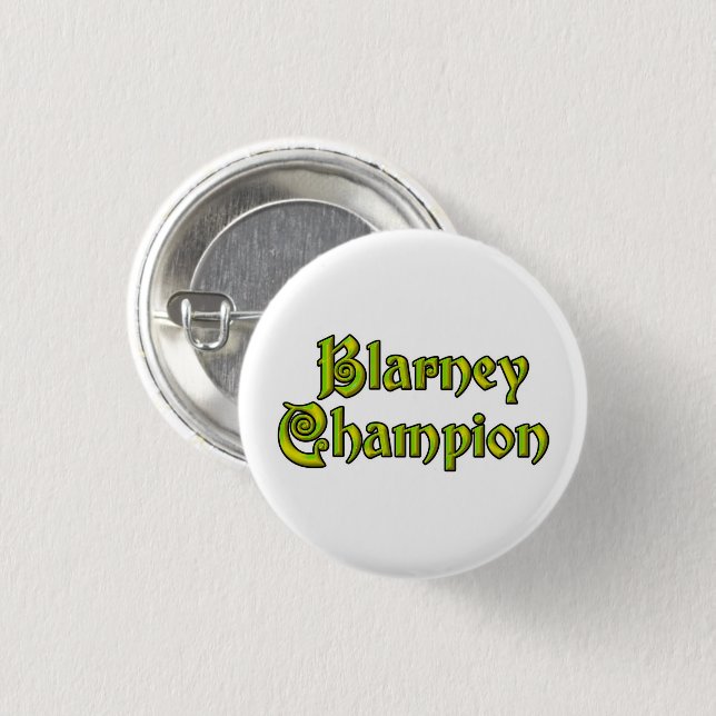 Blarney Champion vit liten knapp (Framsida & baksida)