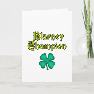 Blarney Champion vit välkomstkort Kort