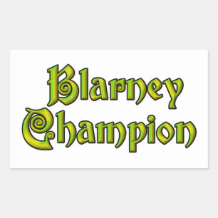Blarney Champion, vita rektangulärklistermärken Rektangulärt Klistermärke