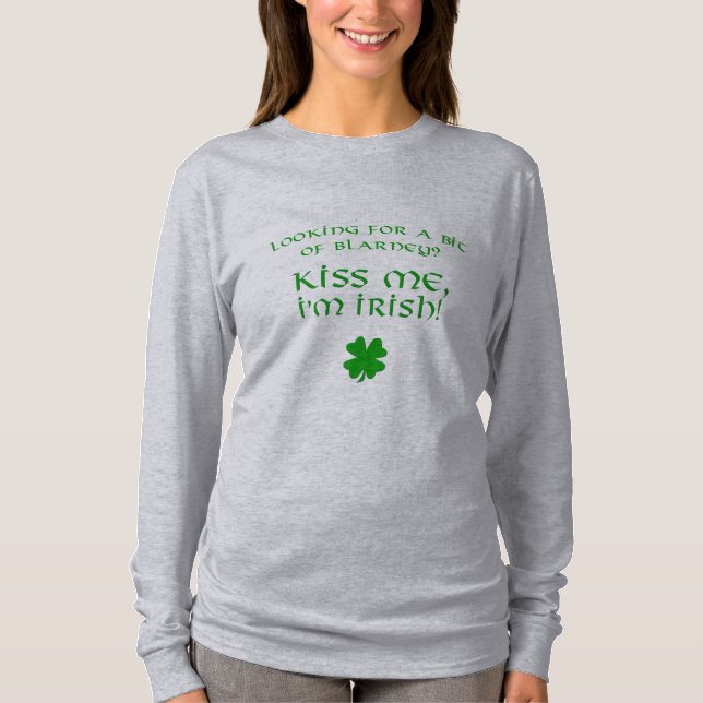 Blarney Kiss - Irish Tee Shirt (Framsida)