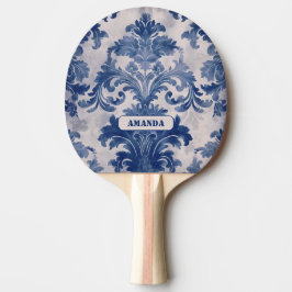 Blårocka i elegant i jouy monogram pingisracket