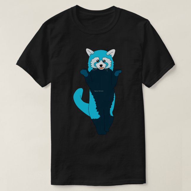 Blåröd panda 2 t shirt (Design framsida)