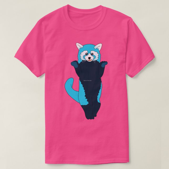 Blåröd panda 2 t shirt (Design framsida)