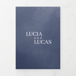 Blårök allt i en QR-bröllopsinbjudan