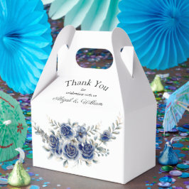 Blåromisk Blommigt Botaniskt bröllop - favoritbox Presentaskar