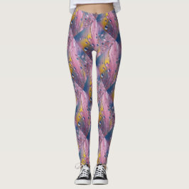 Blårosa bubbel Leggings