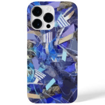 Blårött indigo-vitt grått-abstrakt-geometriskt ran