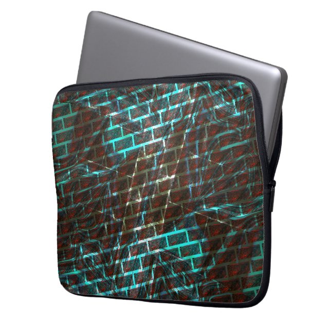 Blårött rost, repor, små tegel eller stödraster laptop fodral (Framsidan Vänster)