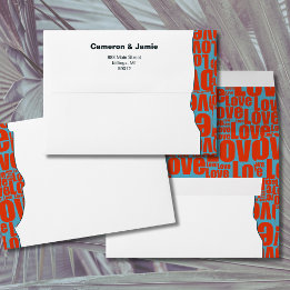 Blårött typografi Gräns-inbjudan