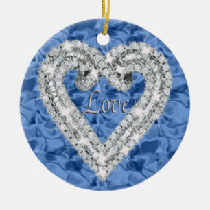 Blårunda Kärlek Diamond Heart Ornament