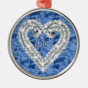 Blårunda Kärlek Diamond Heart Ornament