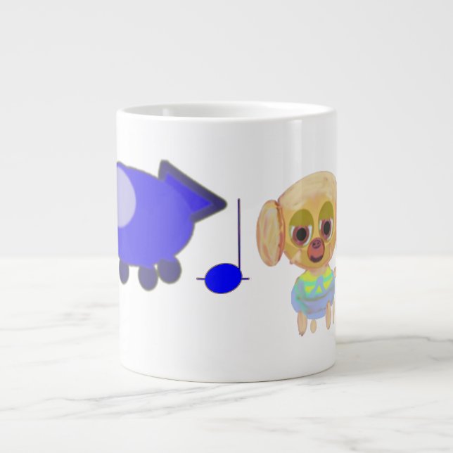 Blårygg i födelsedagsplocket jumbo mugg (Framsidan)