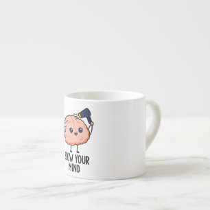 Blås av minstaket - Cute Brain med hårtork Espressomugg