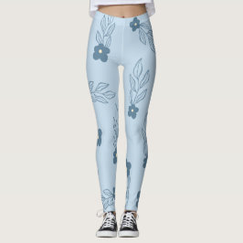 BLÅS BLOMMIGT LEGGINGS