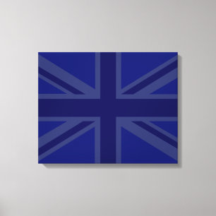 Blås för en union Jack British Flagga Canvastryck