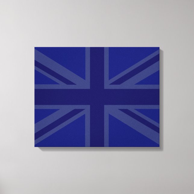 Blås för en union Jack British Flagga Canvastryck (Framsida)