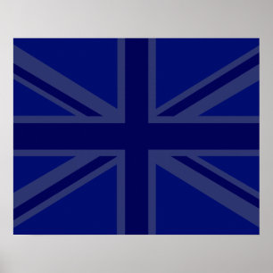 Blås för en union Jack British Flagga Poster