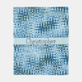 Blås för personlig av Abstrakt för ljus Fleecefilt