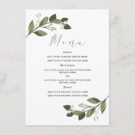 Blås menykort med Rosa bakåt Meny