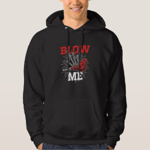 Blås mig skotsk säckpipespelare hoodie
