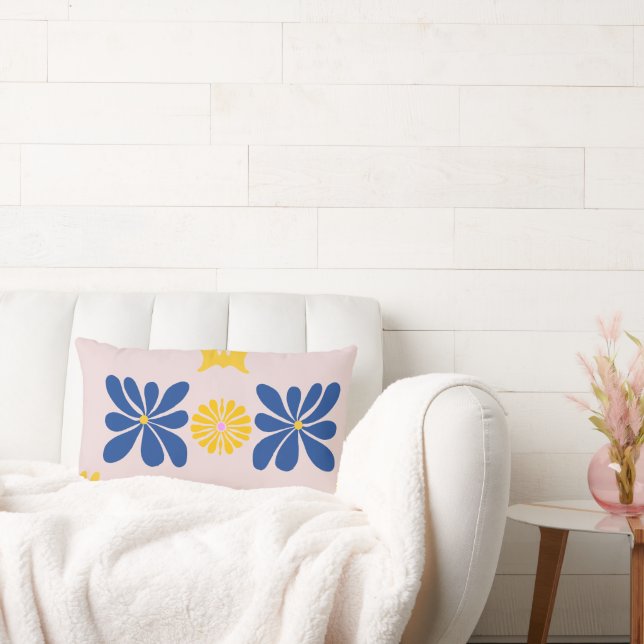 BLÅS- OCH GULT-ABSTRAKTENS MODERN-KONSTRUKTION LUMBARKUDDE (Soffa)