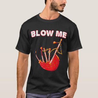 Blås roliga skotska säckpipa tartan sarkastisk t shirt