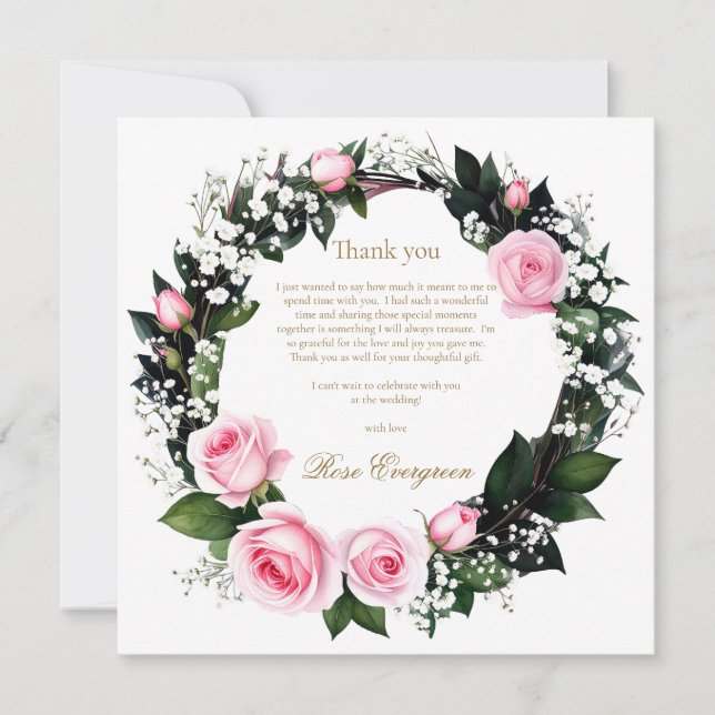 Blås Romantik:Rosa ros Möhippa Tack (Framsida)