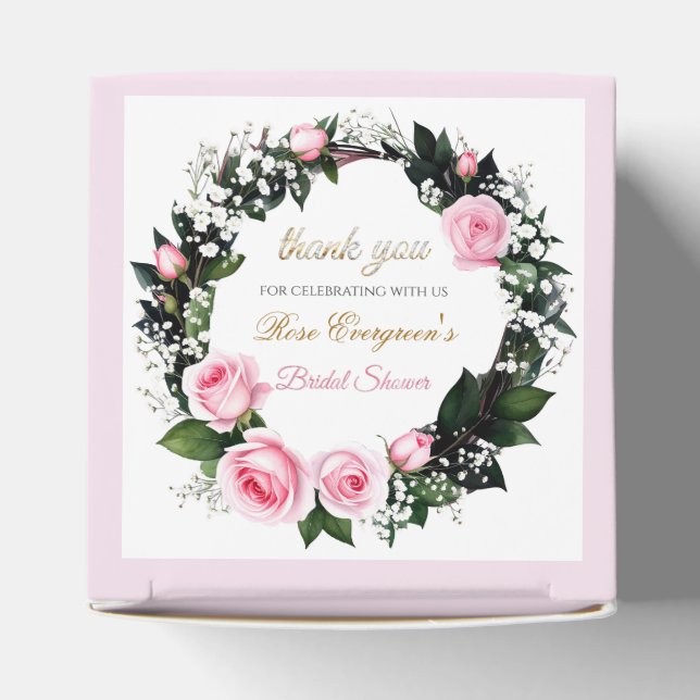 Blås Romantik:Rosa ros Möhippa Tack Presentaskar (Överdel)