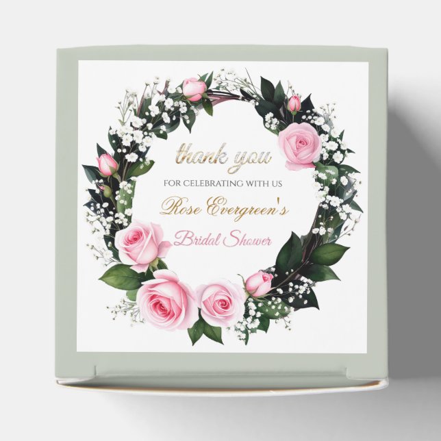 Blås Romantik:Rosa ros Möhippa Tack Presentaskar (Överdel)
