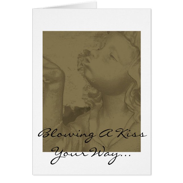 Blåsa en kyss hälsningskort (Framsidan)