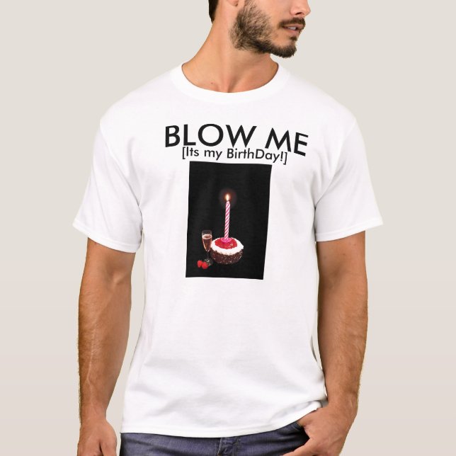Blåsa mig födelsedagen Candel T-shirt (Framsida)