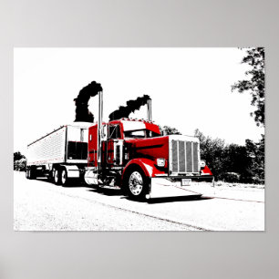 Blåsa till och med den Peterbilt affischen Poster
