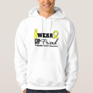Blåsacancer ha på sig jag det gula bandet för m sweatshirt med luva