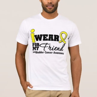 Blåsacancer ha på sig jag det gula bandet för min t shirt